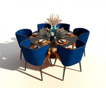 Post Modern Style Dining Table And Chairs-ID:117693944