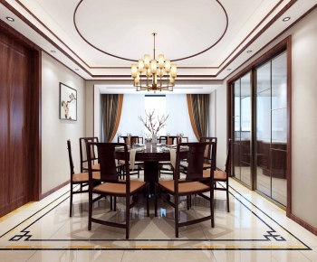 New Chinese Style Dining Room-ID:633662675