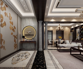New Chinese Style Hallway-ID:424433632