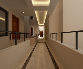 Modern Corridor Elevator Hall-ID:446899233