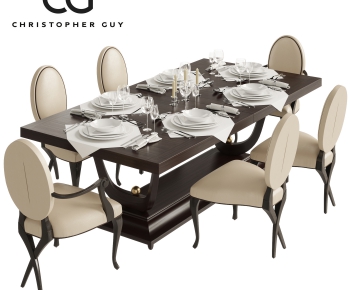New Classical Style Dining Table And Chairs-ID:285538947