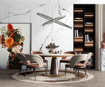Modern Dining Table And Chairs-ID:195483182