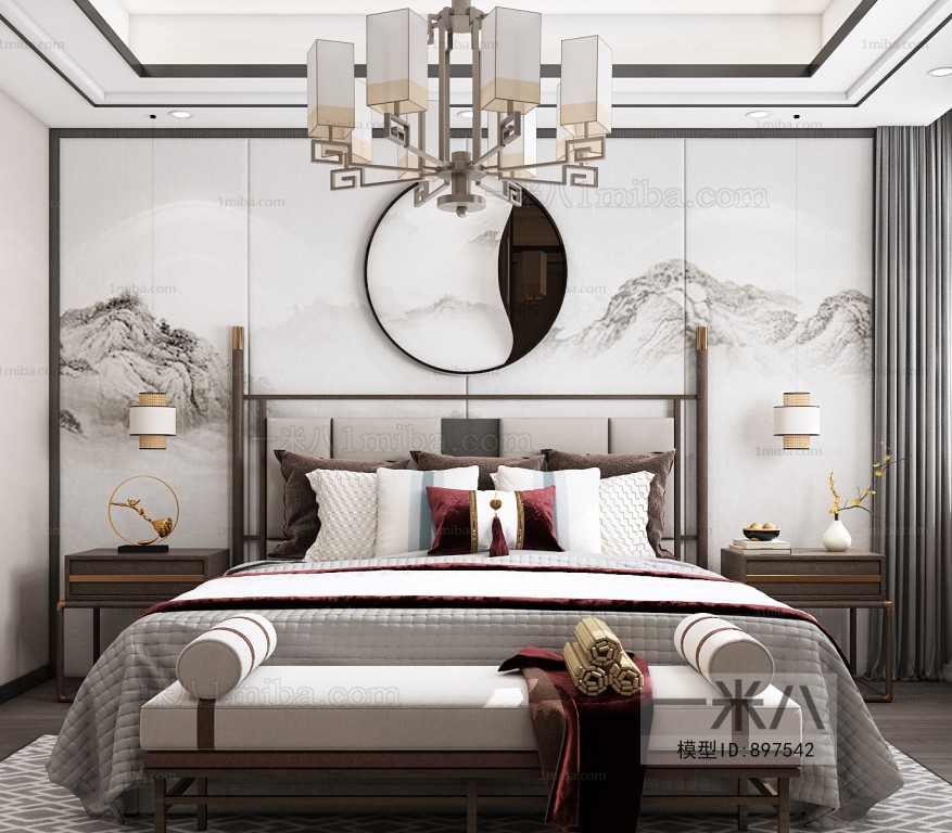 New Chinese Style Bedroom