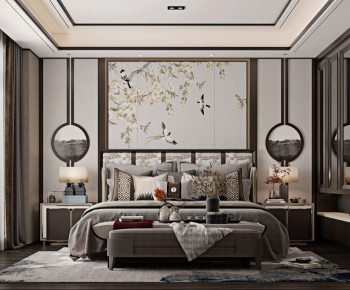 New Chinese Style Bedroom-ID:864343129
