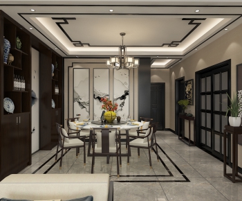 New Chinese Style Dining Room-ID:206436869