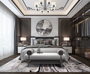 New Chinese Style Bedroom-ID:345466775