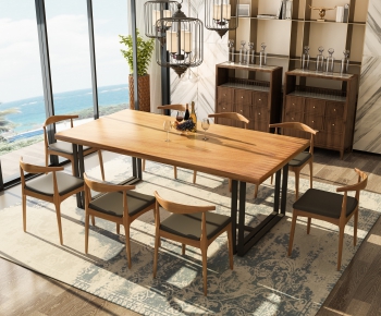 Nordic Style Dining Table And Chairs-ID:799600683