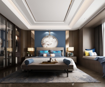 New Chinese Style Bedroom-ID:634375217