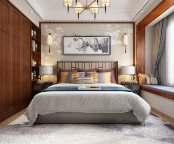 New Chinese Style Bedroom-ID:458252918