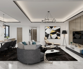 Modern A Living Room-ID:509753963