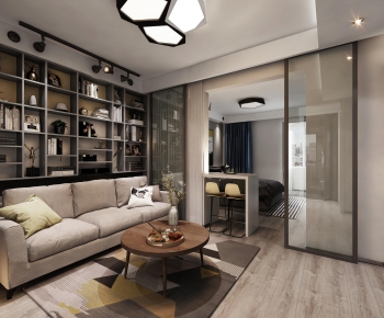 Modern A Living Room-ID:758845895