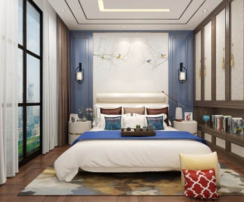 New Chinese Style Bedroom-ID:748246973