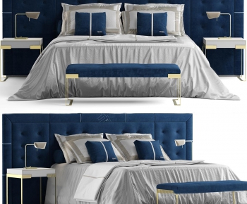 Modern Double Bed-ID:290145435