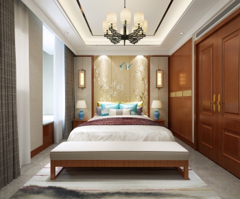 New Chinese Style Bedroom-ID:589479778