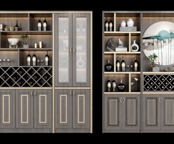 New Chinese Style Wine Cabinet-ID:133366756