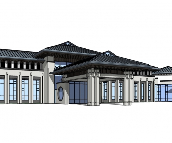 New Chinese Style Building Appearance-ID:872822113