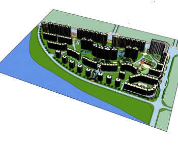 Modern Architectural Bird's-eye View Planning-ID:917560369