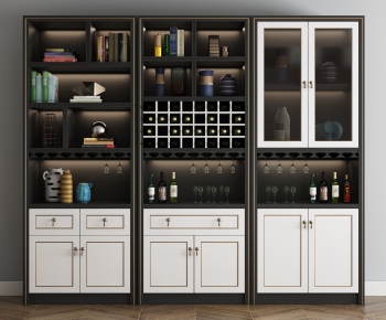 New Chinese Style Wine Cabinet-ID:544366535