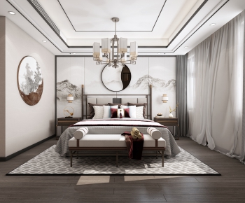 New Chinese Style Bedroom-ID:434078445