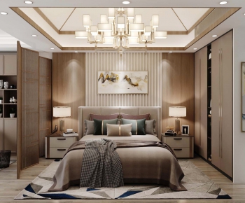 New Chinese Style Bedroom-ID:988297643