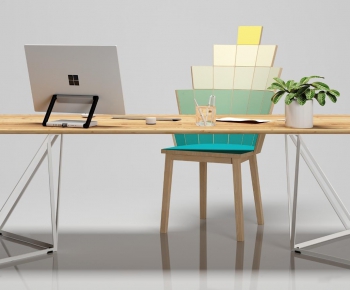 Nordic Style Computer Desk And Chair-ID:225366818