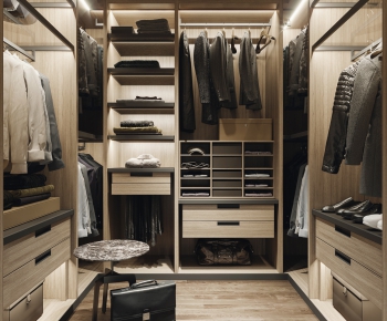 Modern Clothes Storage Area-ID:305330423