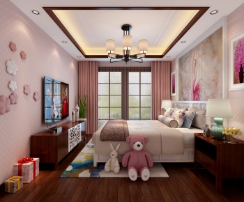 New Chinese Style Girl's Room Daughter's Room-ID:373400569