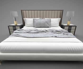 Modern Double Bed-ID:496615765