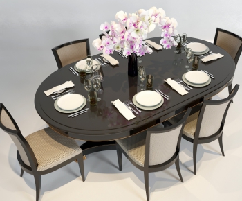 European Style Dining Table And Chairs-ID:195824497