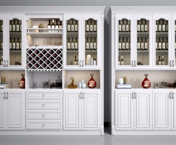 American Style Simple European Style Wine Cabinet-ID:644410576