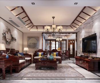 Chinese Style A Living Room-ID:203517624