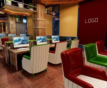 Industrial Style Internet Cafe-ID:605128972