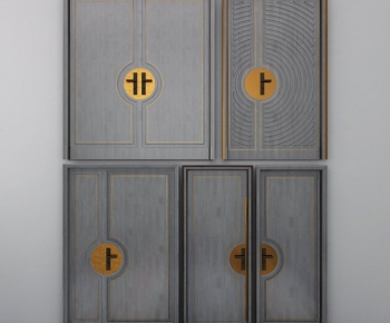 New Chinese Style Solid Wood Door-ID:538787699