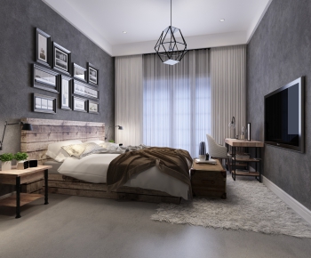 Industrial Style Bedroom-ID:349389271
