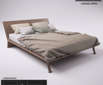 Nordic Style Double Bed-ID:287084461