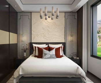 New Chinese Style Bedroom-ID:492644745