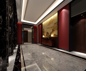 New Chinese Style Elevator Hall-ID:661102462
