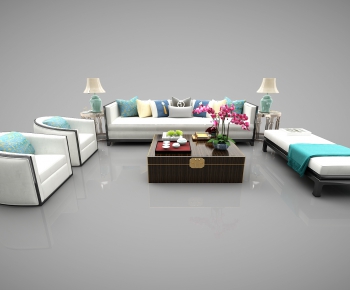 New Chinese Style Sofa Combination-ID:807971481