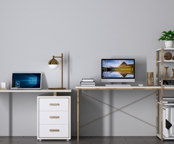 Modern Computer Desk And Chair-ID:189214628