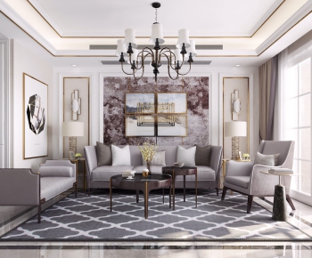 Simple European Style A Living Room-ID:993293617