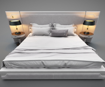 Modern Double Bed-ID:499610656