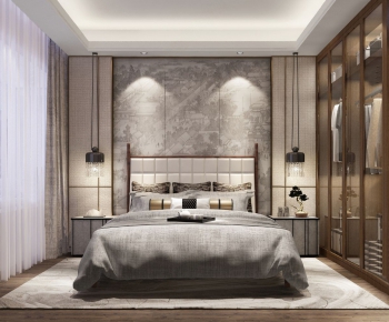 New Chinese Style Bedroom-ID:164717155