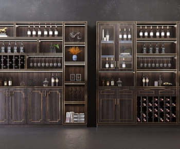 New Chinese Style Wine Cabinet-ID:854790611