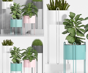 Modern Potted Green Plant-ID:961628791