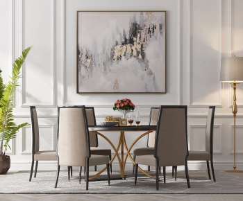 Post Modern Style Dining Table And Chairs-ID:840846417