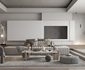Wabi-sabi Style A Living Room-ID:673262385
