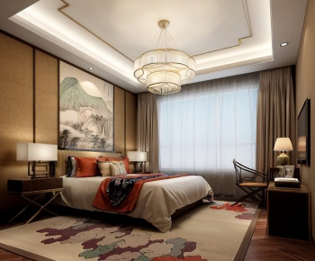 New Chinese Style Bedroom-ID:313997188