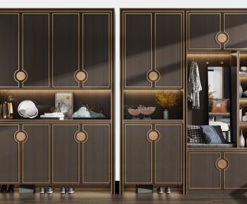 New Chinese Style Shoe Cabinet-ID:382526848