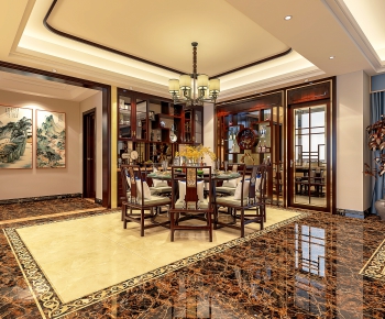 New Chinese Style Dining Room-ID:262210179