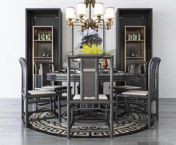 New Chinese Style Dining Table And Chairs-ID:115388376